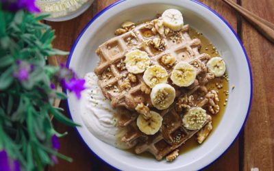 Banane-Walnuss Waffeln, vegan & glutenfrei