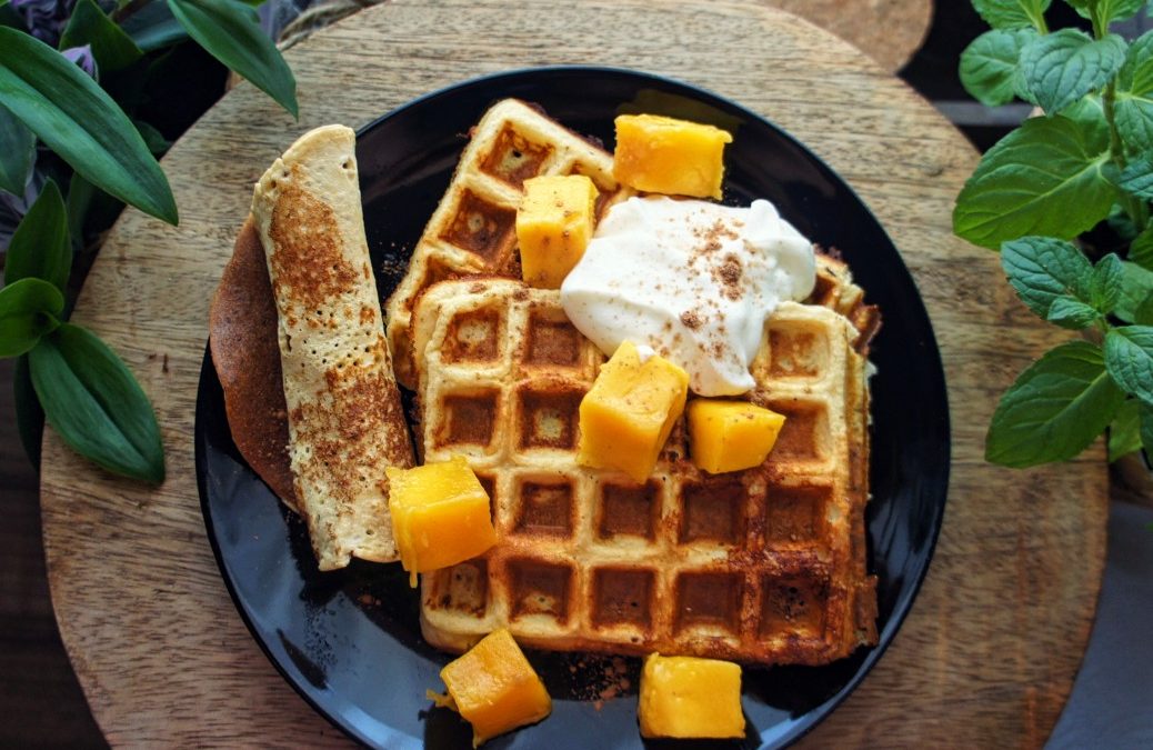 Mango-Eiklar Waffeln