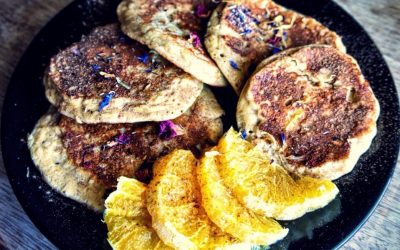 Orangen-Nuss Protein-Pancakes
