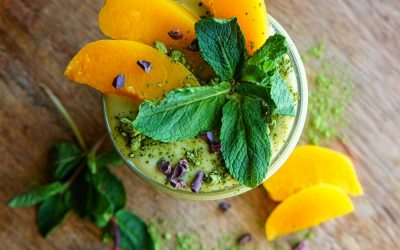 Fitness & Food Pfirsich-Matcha Lassi