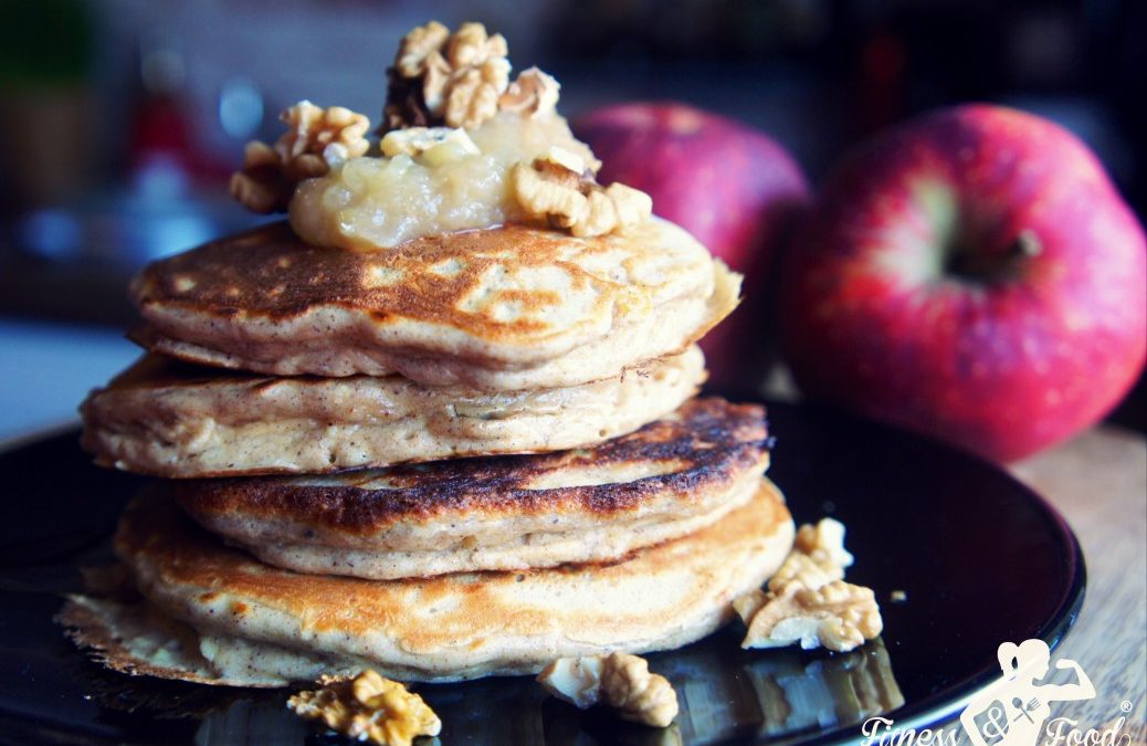 Saftige Apfel-Joghurt (Protein) Pancakes