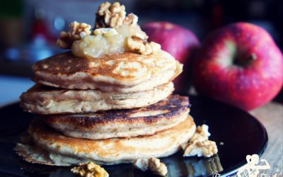 Saftige Apfel-Joghurt (Protein) Pancakes