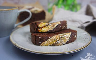 Schoko-Bananen Kuchen, glutenfrei & vegan