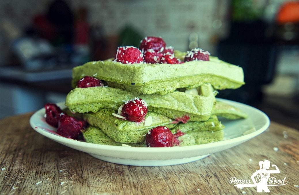 Vegane Matcha Protein-Waffeln 🌱